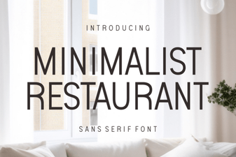 Minimalist Restaurant Fonts for Elegant Design